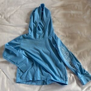 Patagonia Blue Hoodie with Script Logo